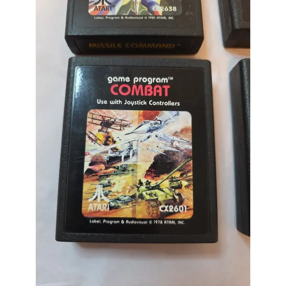 Vintage lot of 9 Original Atari Games Missile Command, Space Invaders, Asteroids